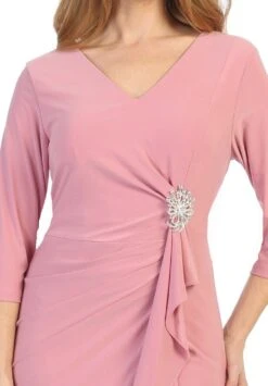 Celavie 6412 Quarter Sleeved Short Formal Dress With Brooch(Quarter Sleeved Short Formal Dress With Brooch Mauve) -Discount Dress Shops 6412 celavie mauve zoom 2d02daeb c18d 4059 ac95 333ba3fe82b6