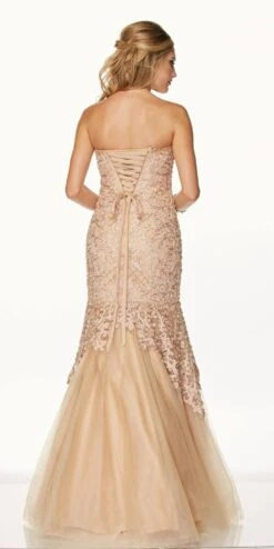 Juliet 644 Sweetheart Neckline Mermaid Style Prom Gown(Juliet 644 Sweetheart Neckline Bead Applique Mermaid Style Prom Gown Red) -Discount Dress Shops 644 juliet dress gold back a372dc5b e417 4b5c 801c 9ad73a0dee59