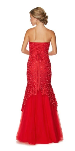 Juliet 644 Sweetheart Neckline Mermaid Style Prom Gown(Juliet 644 Sweetheart Neckline Bead Applique Mermaid Style Prom Gown Red) -Discount Dress Shops 644 juliet red back e2ec8ea1 4e45 4a7b a3c1 4eedc1e12c4b