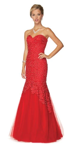 Juliet 644 Sweetheart Neckline Mermaid Style Prom Gown(Juliet 644 Sweetheart Neckline Bead Applique Mermaid Style Prom Gown Red) -Discount Dress Shops 644 juliet red 2655be45 fe2f 4ae4 a3f3 e9b5dfa17cb9