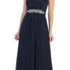 Celavie 6474 V-Neck Sleeveless A-Line Long Dress(Celavie 6474 V Neck Sleeveless A Line Long Dress)