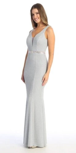 Celavie 6483-L V-Neck Sleeveless Mermaid Long Dress(V Neck Dark Royal Blue Sleeveless Mermaid Long Formal Dress) 34 Celavie 6483-L V-Neck Sleeveless Mermaid Long Dress(V Neck Dark Royal Blue Sleeveless Mermaid Long Formal Dress) -Discount Dress Shops 6483 LSilverL