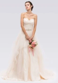 Eureka 6500 Strapless Sweetheart Neckline Embellished Wedding Gown(Strapless Sweetheart Neckline Embellished Wedding Gown Champagne)