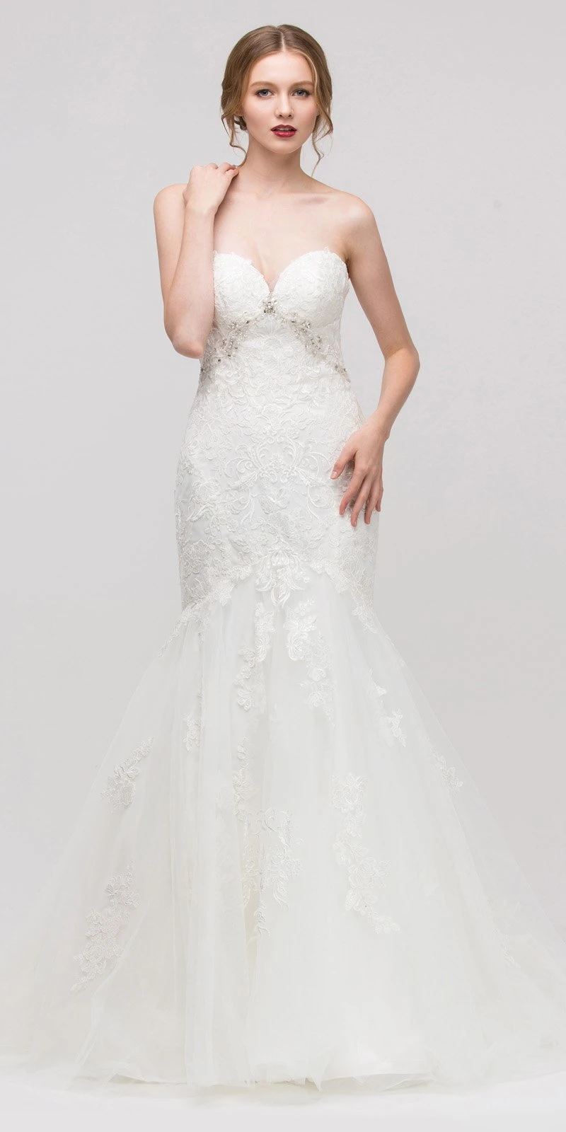 Eureka 6507 Sweetheart Neck Embellished Bodice Mermaid Wedding Gown(Sweetheart Neck Embellished Bodice Mermaid Wedding Gown Off White) 1 Eureka 6507 Sweetheart Neck Embellished Bodice Mermaid Wedding Gown(Sweetheart Neck Embellished Bodice Mermaid Wedding Gown Off White)