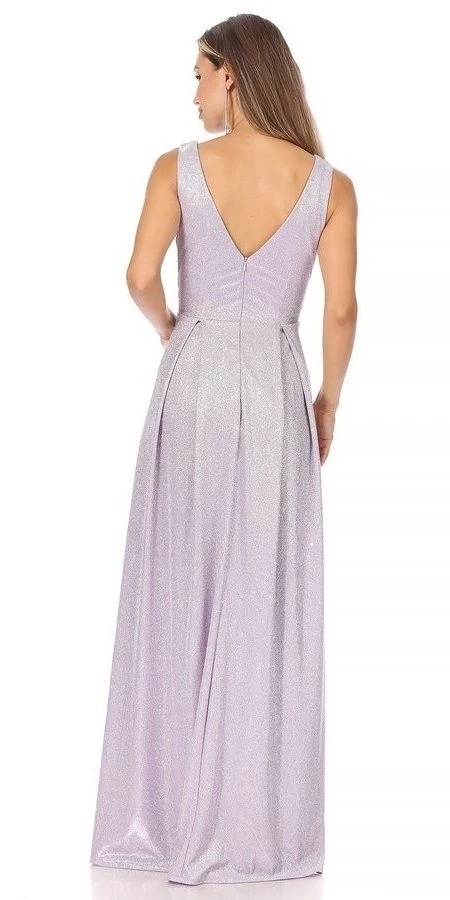 Celavie 6521-L Long V-Neck Sleeveless A-Line Glitter Dress(Celavie 6521l Long V Neck Sleeveless A Line Glitter Dress) 9 Celavie 6521-L Long V-Neck Sleeveless A-Line Glitter Dress(Celavie 6521l Long V Neck Sleeveless A Line Glitter Dress) - Image 9