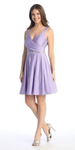 Celavie 6547-S Short V-Neckline Evening A-Line Dress(Celavie 6547 S Short V Neckline Evening A Line Dress) -Discount Dress Shops 6547 SLilac2 268c316a 4ef1 4560 a89a 4b75e024c3f9