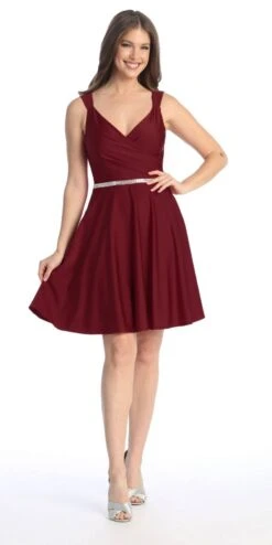 Celavie 6547-S Short V-Neckline Evening A-Line Dress(Celavie 6547 S Short V Neckline Evening A Line Dress) -Discount Dress Shops 6547 S burgundy front 36172d65 3257 4bda a01c 44f8cc8c099d