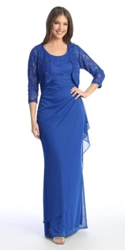 Celavie 6570-L Full Length Chiffon Lace Bodice Evening Dress With Bolero Jacket(Celavie 6570 L Full Length Chiffon Lace Bodice Evening Dress With Bolero Jacket) 31 Celavie 6570-L Full Length Chiffon Lace Bodice Evening Dress With Bolero Jacket(Celavie 6570 L Full Length Chiffon Lace Bodice Evening Dress With Bolero Jacket) -Discount Dress Shops 6570 LRoyal