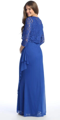Celavie 6570-L Full Length Chiffon Lace Bodice Evening Dress With Bolero Jacket(Celavie 6570 L Full Length Chiffon Lace Bodice Evening Dress With Bolero Jacket) 37 Celavie 6570-L Full Length Chiffon Lace Bodice Evening Dress With Bolero Jacket(Celavie 6570 L Full Length Chiffon Lace Bodice Evening Dress With Bolero Jacket) -Discount Dress Shops 6570 LRoyal3