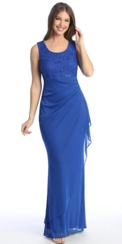 Celavie 6570-L Full Length Chiffon Lace Bodice Evening Dress With Bolero Jacket(Celavie 6570 L Full Length Chiffon Lace Bodice Evening Dress With Bolero Jacket) 34 Celavie 6570-L Full Length Chiffon Lace Bodice Evening Dress With Bolero Jacket(Celavie 6570 L Full Length Chiffon Lace Bodice Evening Dress With Bolero Jacket) -Discount Dress Shops 6570 LRoyal4