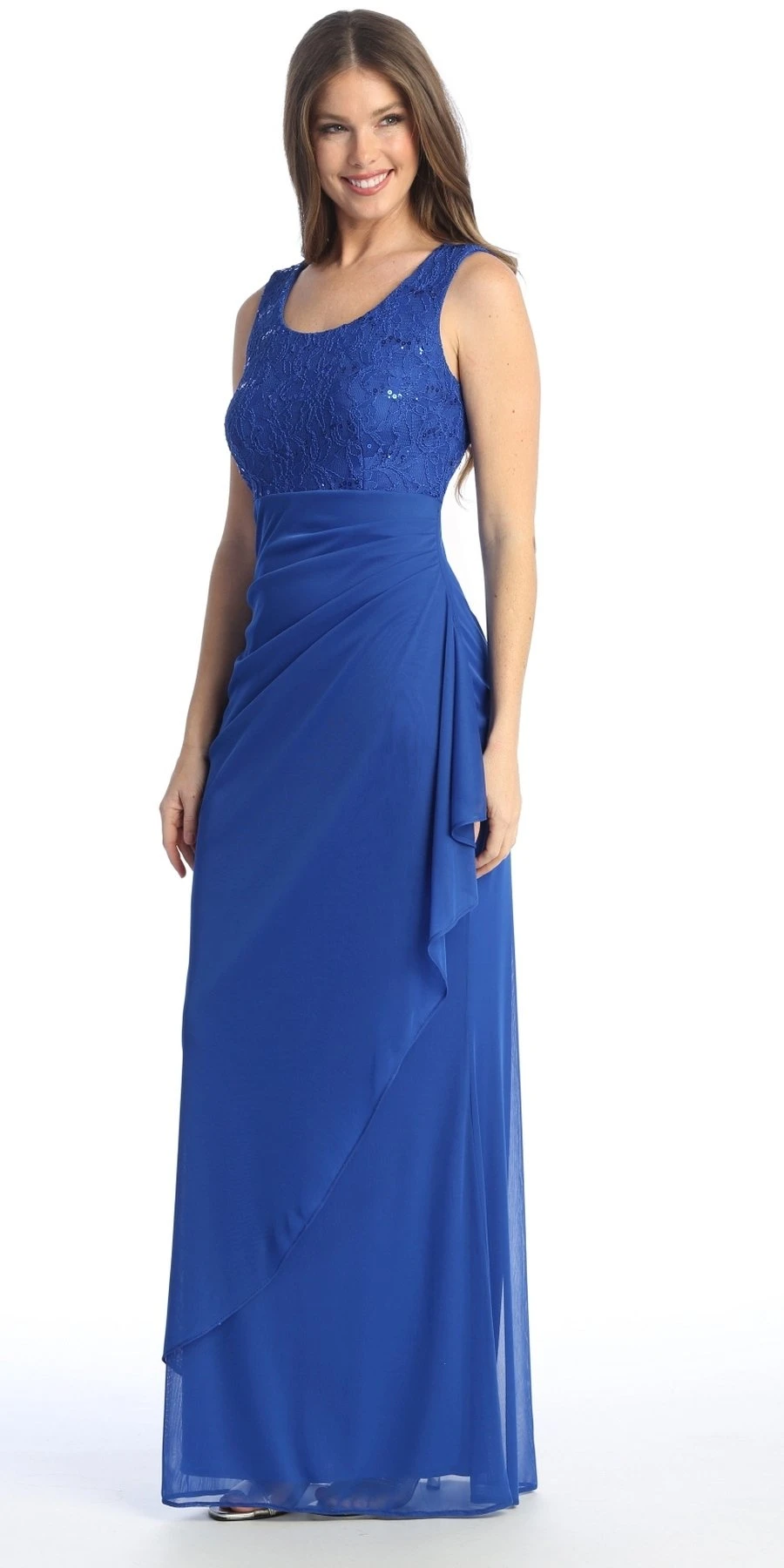 Celavie 6570-L Full Length Chiffon Lace Bodice Evening Dress With Bolero Jacket(Celavie 6570 L Full Length Chiffon Lace Bodice Evening Dress With Bolero Jacket) 16 Celavie 6570-L Full Length Chiffon Lace Bodice Evening Dress With Bolero Jacket(Celavie 6570 L Full Length Chiffon Lace Bodice Evening Dress With Bolero Jacket) - Image 16