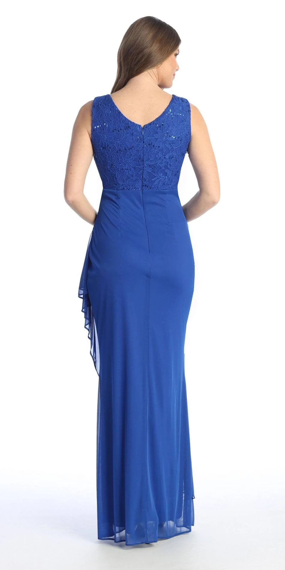 Celavie 6570-L Full Length Chiffon Lace Bodice Evening Dress With Bolero Jacket(Celavie 6570 L Full Length Chiffon Lace Bodice Evening Dress With Bolero Jacket) 13 Celavie 6570-L Full Length Chiffon Lace Bodice Evening Dress With Bolero Jacket(Celavie 6570 L Full Length Chiffon Lace Bodice Evening Dress With Bolero Jacket) - Image 13