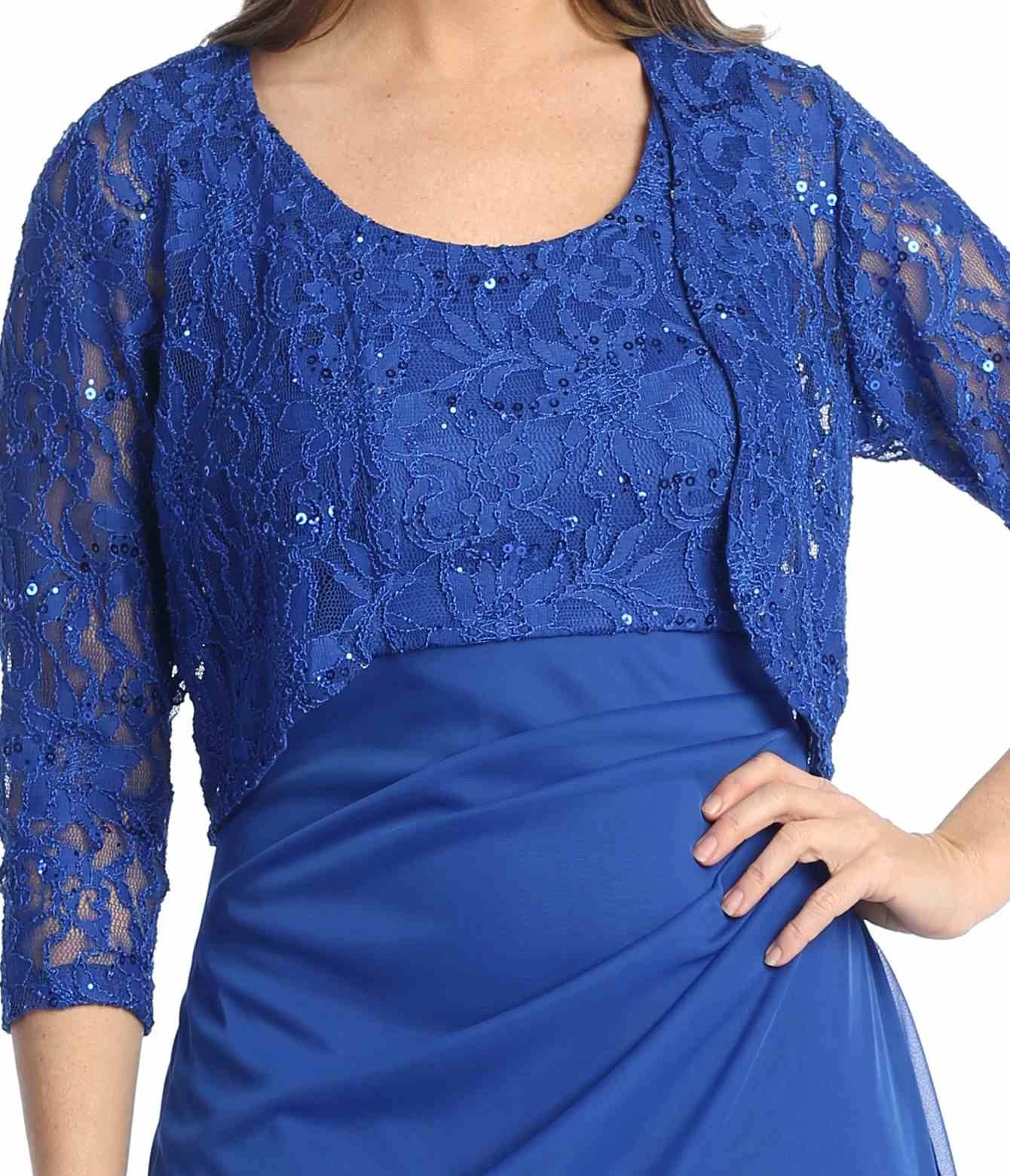 Celavie 6570-L Full Length Chiffon Lace Bodice Evening Dress With Bolero Jacket(Celavie 6570 L Full Length Chiffon Lace Bodice Evening Dress With Bolero Jacket) 14 Celavie 6570-L Full Length Chiffon Lace Bodice Evening Dress With Bolero Jacket(Celavie 6570 L Full Length Chiffon Lace Bodice Evening Dress With Bolero Jacket) - Image 14