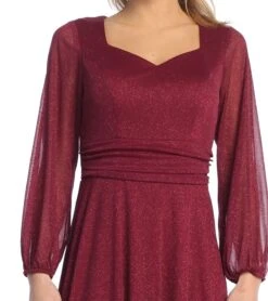 Celavie 6580-L Full-Length Long Sheer Sleeve Semi-Formal Gown(Celavie 6580 L Full Length Long Sheer Sleeve Semi Formal Gown) -Discount Dress Shops 6580 LDetail