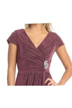 Celavie 6587-S Dress Cap Sleeves V-Neckline Knee Length Dress(Celavie 6587 S Dress Cap Sleeves V Neckline Knee Length Dress) 17 Celavie 6587-S Dress Cap Sleeves V-Neckline Knee Length Dress(Celavie 6587 S Dress Cap Sleeves V Neckline Knee Length Dress) -Discount Dress Shops 6587 SMauveDetail