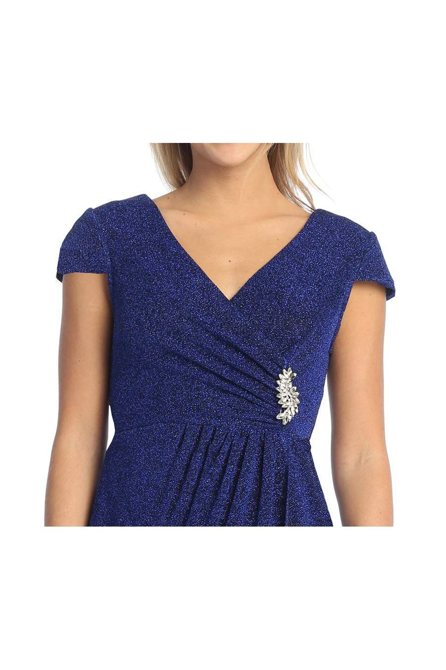 Celavie 6587-S Dress Cap Sleeves V-Neckline Knee Length Dress(Celavie 6587 S Dress Cap Sleeves V Neckline Knee Length Dress) 3 Celavie 6587-S Dress Cap Sleeves V-Neckline Knee Length Dress(Celavie 6587 S Dress Cap Sleeves V Neckline Knee Length Dress) - Image 3