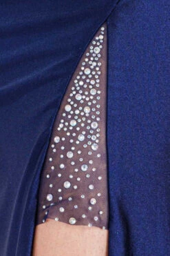 Celavie 6588-L Long Sweetheart Thin Strap Leg Slit Corset Evening Gown(Celavie 6588 L Long Sweetheart Thin Strap Leg Slit Corset Evening Gown) -Discount Dress Shops 6588 L celavie navy zoom