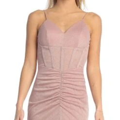 Celavie 6593-L Long Fitted Corset Bodice Ruched Leg Slit Glitter Gown(Celavie 6593 L Long Fitted Corset Bodice Ruched Leg Slit Glitter Gown) 15 Celavie 6593-L Long Fitted Corset Bodice Ruched Leg Slit Glitter Gown(Celavie 6593 L Long Fitted Corset Bodice Ruched Leg Slit Glitter Gown) -Discount Dress Shops 6593 LMauveDetail