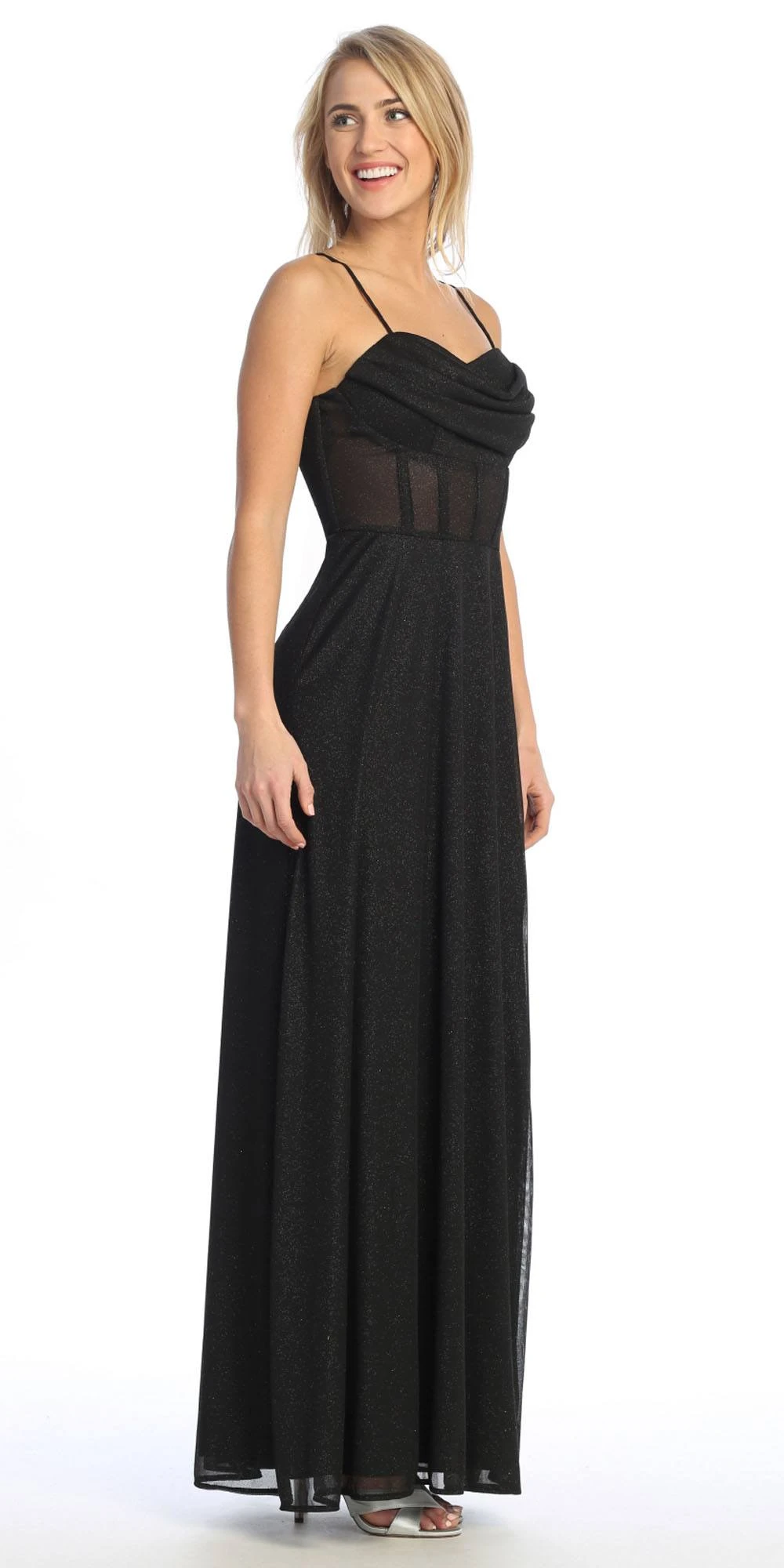 Celavie 6608-L Long A-Line Corset Bodice Cowl Sweetheart Slit Gown(Celavie 6608 L Long A Line Corset Bodice Cowl Sweetheart Slit Gown) 5 Celavie 6608-L Long A-Line Corset Bodice Cowl Sweetheart Slit Gown(Celavie 6608 L Long A Line Corset Bodice Cowl Sweetheart Slit Gown) - Image 5