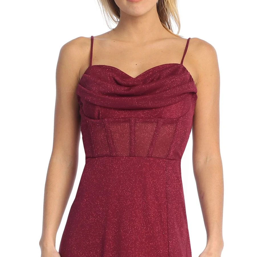 Celavie 6608-L Long A-Line Corset Bodice Cowl Sweetheart Slit Gown(Celavie 6608 L Long A Line Corset Bodice Cowl Sweetheart Slit Gown) 7 Celavie 6608-L Long A-Line Corset Bodice Cowl Sweetheart Slit Gown(Celavie 6608 L Long A Line Corset Bodice Cowl Sweetheart Slit Gown) - Image 7