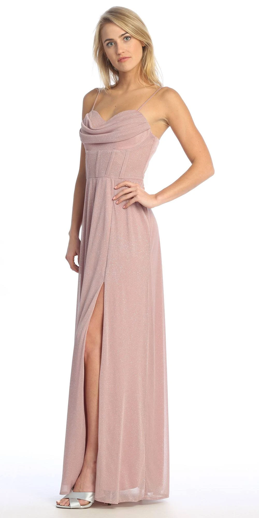 Celavie 6608-L Long A-Line Corset Bodice Cowl Sweetheart Slit Gown(Celavie 6608 L Long A Line Corset Bodice Cowl Sweetheart Slit Gown) 12 Celavie 6608-L Long A-Line Corset Bodice Cowl Sweetheart Slit Gown(Celavie 6608 L Long A Line Corset Bodice Cowl Sweetheart Slit Gown) - Image 12