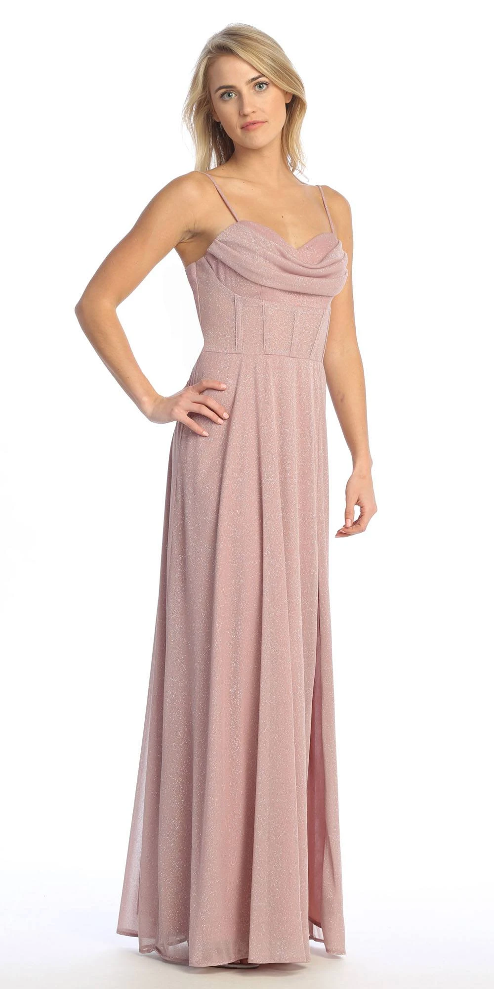 Celavie 6608-L Long A-Line Corset Bodice Cowl Sweetheart Slit Gown(Celavie 6608 L Long A Line Corset Bodice Cowl Sweetheart Slit Gown) 10 Celavie 6608-L Long A-Line Corset Bodice Cowl Sweetheart Slit Gown(Celavie 6608 L Long A Line Corset Bodice Cowl Sweetheart Slit Gown) - Image 10