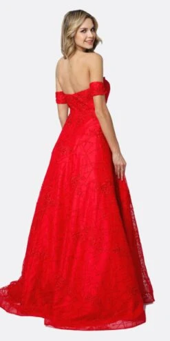 Juliet 692 Long Embroidered Lace Ball Gown Dress With Arm Band(Long Embroidered Lace Ball Gown Dress Navy Blue With Arm Band) -Discount Dress Shops 692 juliet red back 7ce7d364 7244 41bd a2db 3e7c24be3d0b