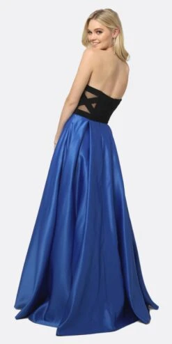 Juliet 694 Floor-Length Two-Tone Sweetheart Ball Gown(Floor Length Two Tone Black Green Sweetheart Ball Gown Style Prom Dress) -Discount Dress Shops 694 juliet royal blue back 3eacf481 0fdd 48c3 bb59 d51eb93f0325