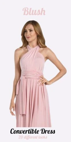 Poly USA | Ed Young 7022 Long Convertible Jersey Dress 20 Different Looks(Long Magenta Convertible Jersey Dress 20 Different Looks) -Discount Dress Shops 7022 poly usa blush dfeb1500 d8b2 46b1 8398 1ba1a8366dbf