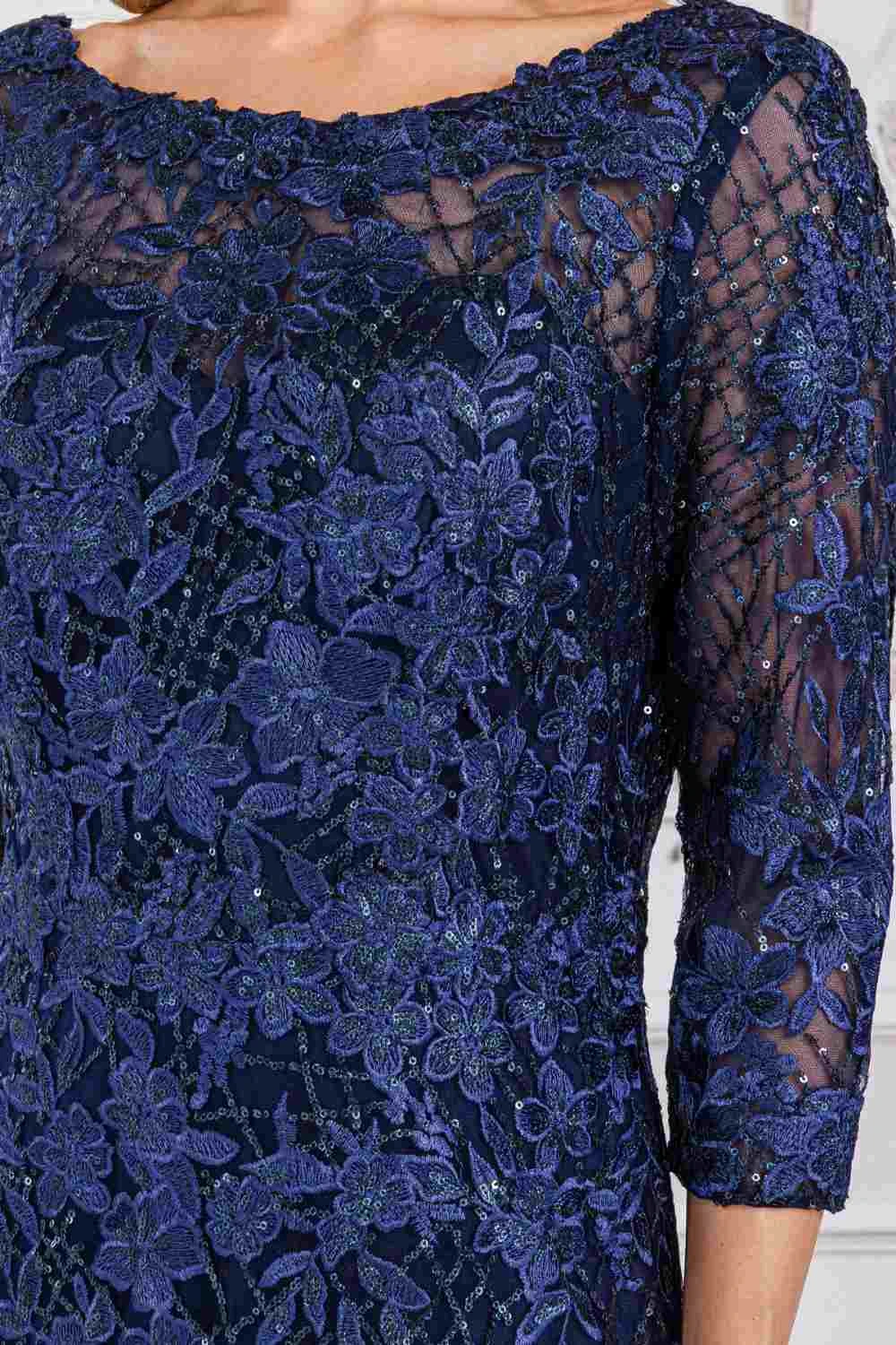 Amelia Couture 7045 Long Mid-Sleeve Scoop Neckline Fitted Dress(Amelia Couture 7045 Long Mid Sleeve Scoop Neckline Fitted Dress) 7 Amelia Couture 7045 Long Mid-Sleeve Scoop Neckline Fitted Dress(Amelia Couture 7045 Long Mid Sleeve Scoop Neckline Fitted Dress) - Image 7