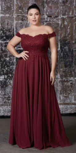 Cinderella Divine 7258W Off The Shoulder LongGown(Cinderella Divine 7258 Off White Off The Shoulder Long Bridesmaid Gown) -Discount Dress Shops 7258 cinderella divine burgundy plus ac025b79 f5c4 4027 8af2 efcbcbecd865