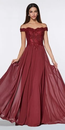 Cinderella Divine 7258W Off The Shoulder LongGown(Cinderella Divine 7258 Off White Off The Shoulder Long Bridesmaid Gown) -Discount Dress Shops 7258 cinderella divine burgundy 7ac24436 135b 49df becd 6e5b621ca6e7