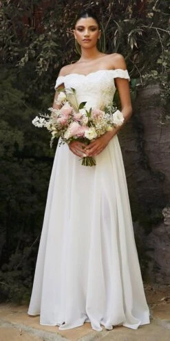 Cinderella Divine 7258W Off The Shoulder LongGown(Cinderella Divine 7258 Off White Off The Shoulder Long Bridesmaid Gown) -Discount Dress Shops 7258 cinderella divine off white gallery 6bf4b9a5 9ce5 4821 b072 43da46d723a9