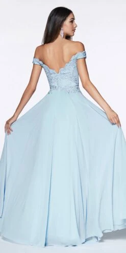 Cinderella Divine 7258W Off The Shoulder LongGown(Cinderella Divine 7258 Off White Off The Shoulder Long Bridesmaid Gown) -Discount Dress Shops 7258 cinderella divine paris blue back ef052391 bc3c 4a89 8544 9fd3b10244f4