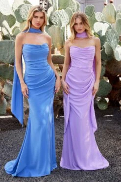 Ladivine 7433 Dress Versatile Tie Chiffon Strapless Bridesmaid Dress(Ladivine 7433 Dress Versatile Tie Chiffon Strapless Bridesmaid Dress)