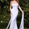 Ladivine 7448W Dress One Shoulder Satin Bridal Gown(Ladivine 7448w Dress One Shoulder Satin Bridal Gown)