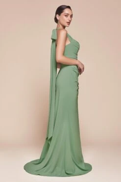 Ladivine 7433 Dress Versatile Tie Chiffon Strapless Bridesmaid Dress(Ladivine 7433 Dress Versatile Tie Chiffon Strapless Bridesmaid Dress) -Discount Dress Shops 7433 DUSTYSAGE 1