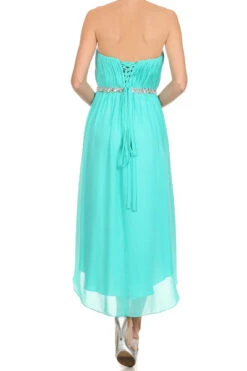 Juliet 747 Asymmetrical Strapless Ruched Bodice Dress(Asymmetrical Strapless Ruched Bodice Rose Homecoming Dress) -Discount Dress Shops 747ju jade bk a0421c48 9cc6 4960 bb94 960b0a609613