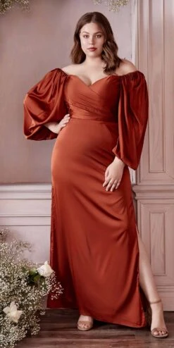 Cinderella Divine 7482 Long Sleeve Off The Shoulder Soft Satin Fitted Dress(Cinderella Divine 7482 Plus Size Long Sleeve Off The Shoulder Soft Satin Fitted Dress) -Discount Dress Shops 7482C sienna 5ee25a0b f88c 47f5 a693 f85620a2a17d