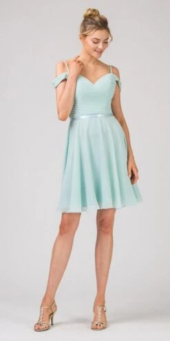 Eureka 7622 Cold-Shoulder Short Chiffon A-Line Dress(Cold Shoulder Short Homecoming Dress Lilac) -Discount Dress Shops 7622 eureka fashion mint e481684c de25 462c b825 a06f00e94d99