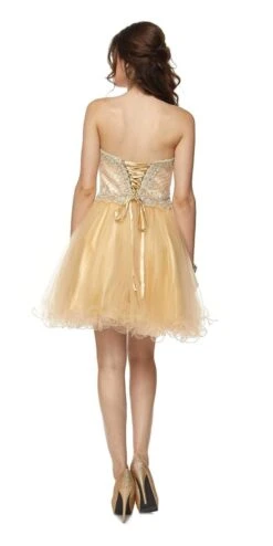 Juliet 778 Sweetheart Neckline Corset Back Dress(Juliet 778 Gold Sweetheart Neckline Corset Back Homecoming Dress) -Discount Dress Shops 778 juliet gold back a8f574ab ae05 4507 8e75 3eea9ed7a2f7
