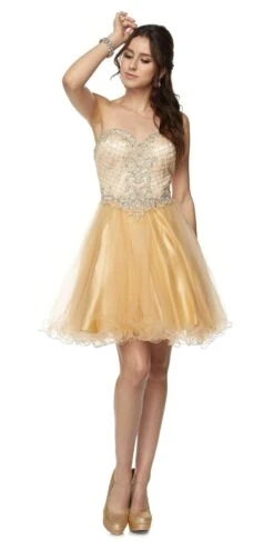 Juliet 778 Sweetheart Neckline Corset Back Dress(Juliet 778 Gold Sweetheart Neckline Corset Back Homecoming Dress) -Discount Dress Shops 778 juliet gold 3e867a24 7c9b 4fa0 8b5c 3e4cd487a0a5