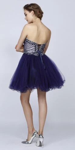 Juliet 778 Sweetheart Neckline Corset Back Dress(Juliet 778 Gold Sweetheart Neckline Corset Back Homecoming Dress) -Discount Dress Shops 778 juliet navy blue back d4c3c764 55d5 4a76 b108 5ca4c2a3e0e5