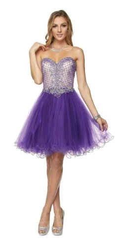 Juliet 778 Sweetheart Neckline Corset Back Dress(Juliet 778 Gold Sweetheart Neckline Corset Back Homecoming Dress) -Discount Dress Shops 778 juliet purple 887a1bee cbf1 413a b062 2829ffc09bb5