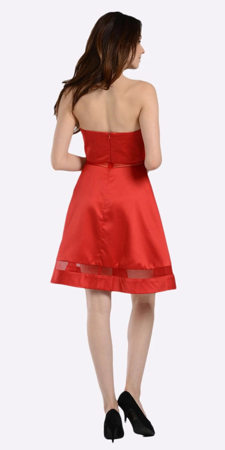 Poly USA | Ed Young 7990 A-line Strapless Dress Sweetheart Neckline(A Line Strapless Homecoming Dress Sweetheart Neckline Red) 2 Poly USA | Ed Young 7990 A-line Strapless Dress Sweetheart Neckline(A Line Strapless Homecoming Dress Sweetheart Neckline Red) - Image 2