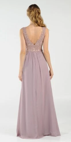 Poly USA | Ed Young 8012 V-Neck Long Dress Empire Appliqued Bodice(Burgundy V Neck Long Formal Dress Empire Waist Appliqued Bodice) 29 Poly USA | Ed Young 8012 V-Neck Long Dress Empire Appliqued Bodice(Burgundy V Neck Long Formal Dress Empire Waist Appliqued Bodice) -Discount Dress Shops 8012 poly usa mauve back 4264c6e1 9406 4877 90ab 50efd919af6f