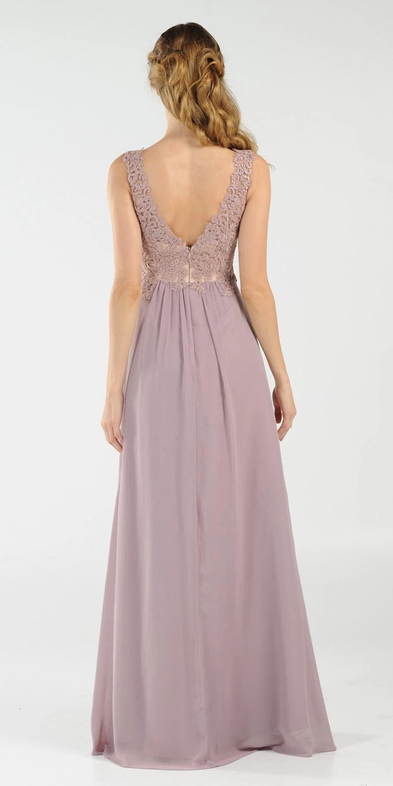 Poly USA | Ed Young 8012 V-Neck Long Dress Empire Appliqued Bodice(Burgundy V Neck Long Formal Dress Empire Waist Appliqued Bodice) 14 Poly USA | Ed Young 8012 V-Neck Long Dress Empire Appliqued Bodice(Burgundy V Neck Long Formal Dress Empire Waist Appliqued Bodice) - Image 14