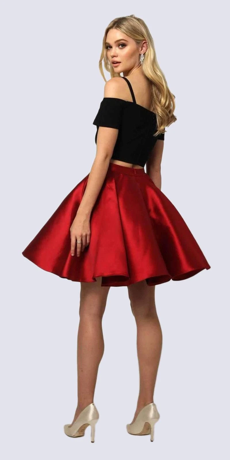 Juliet 809 Short Cold-Shoulder Two-Piece Dress(Short Cold Shoulder Homecoming Two Piece Dress Royal Blue) 9 Juliet 809 Short Cold-Shoulder Two-Piece Dress(Short Cold Shoulder Homecoming Two Piece Dress Royal Blue) - Image 9