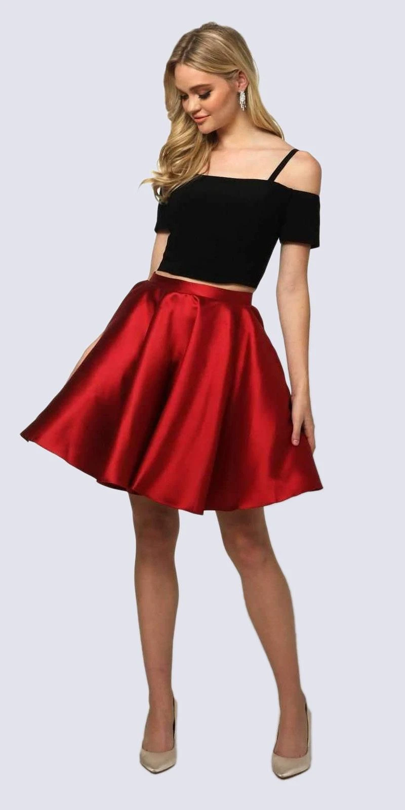 Juliet 809 Short Cold-Shoulder Two-Piece Dress(Short Cold Shoulder Homecoming Two Piece Dress Royal Blue) 8 Juliet 809 Short Cold-Shoulder Two-Piece Dress(Short Cold Shoulder Homecoming Two Piece Dress Royal Blue) - Image 8