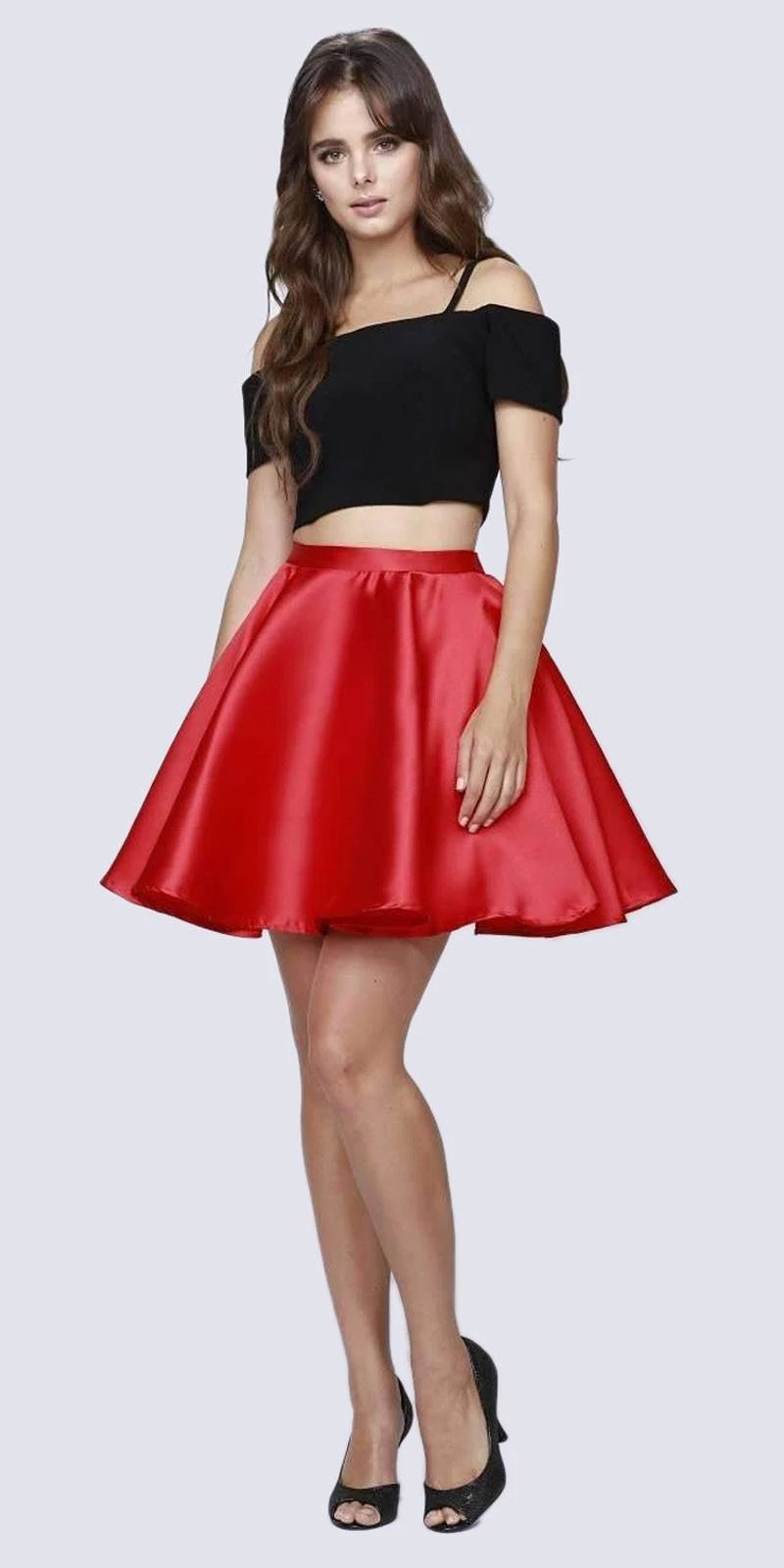 Juliet 809 Short Cold-Shoulder Two-Piece Dress(Short Cold Shoulder Homecoming Two Piece Dress Royal Blue) 5 Juliet 809 Short Cold-Shoulder Two-Piece Dress(Short Cold Shoulder Homecoming Two Piece Dress Royal Blue) - Image 5